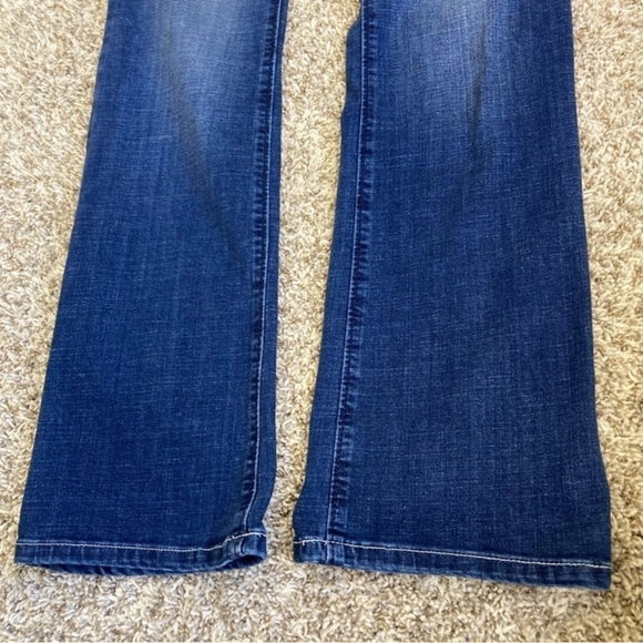 Lee Midrise Fit Bootcut Jeans Dark Wash Bling Pockets Rhinestones Cowgirl Y2K - Picture 14 of 14